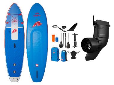 CRIVIT X F2 Allround-SUP-Set für Einsteiger: Doppelkammer-Board bis 150 kg inklusive SUP E-Finne