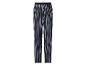 Damenhose mit weißen und blauen Streifen