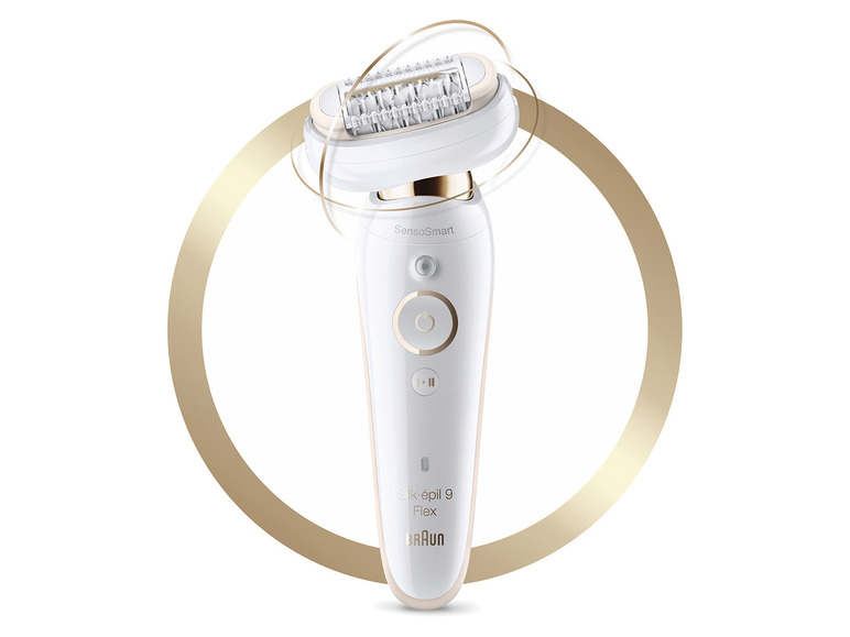 Ein Braun Silk-épil 9 Flex Epilierer mit Sensosmart Technologie.