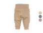Beige Babyhose mit hohem Rippbund und Bündchen, mit Farboptionen.