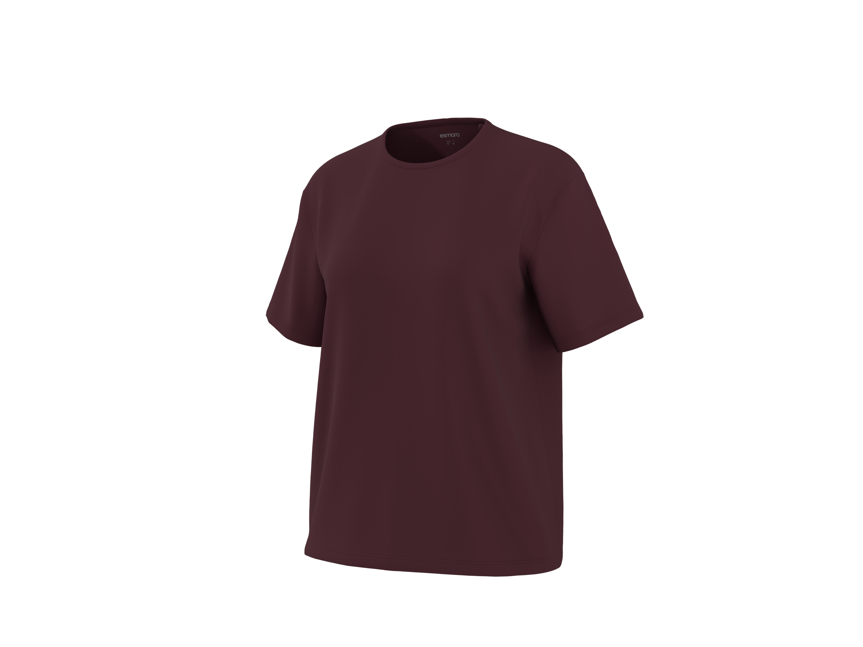 ESMARA® Damen T-Shirt (Bordeaux, L(44/46)) – Bild 3 von 4