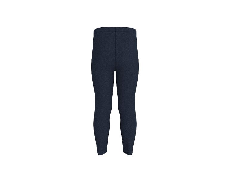 Dunkelblaue Kinderleggings aus elastischem Material.