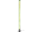 Grüne, glitzernde LED-Stehlampe mit Chromfuß