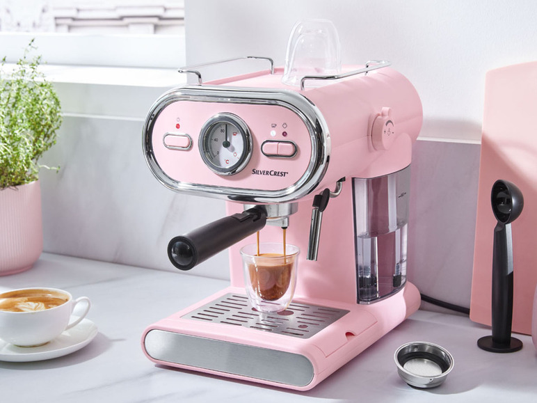 Gehe zu Vollbildansicht: SILVERCREST® KITCHEN TOOLS Espressomaschine/Siebträger Pastell rosa SEM 1100 D3 - Bild 8