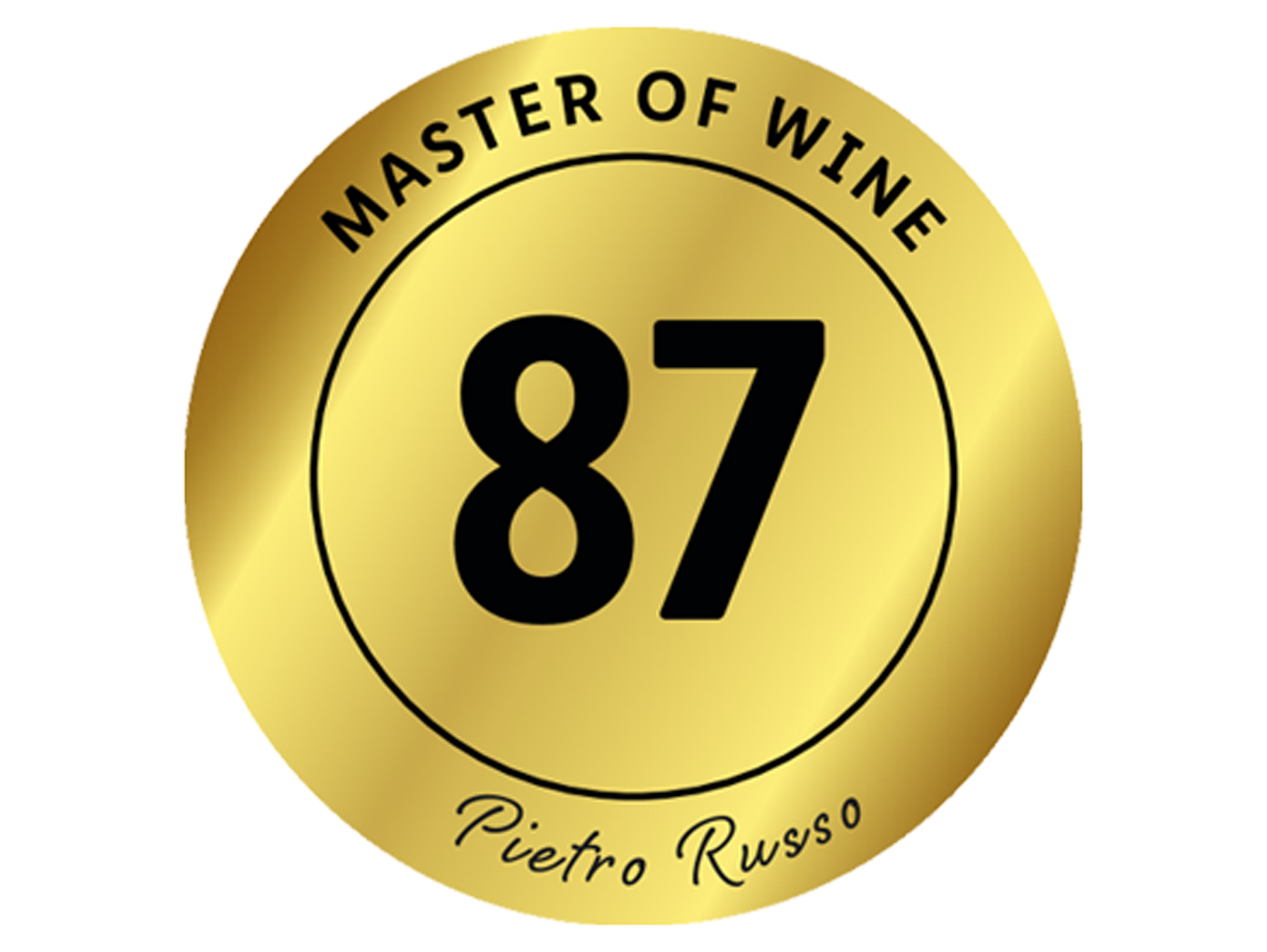 Goldenes Siegel: MASTER OF WINE 87, Pietro Russo.