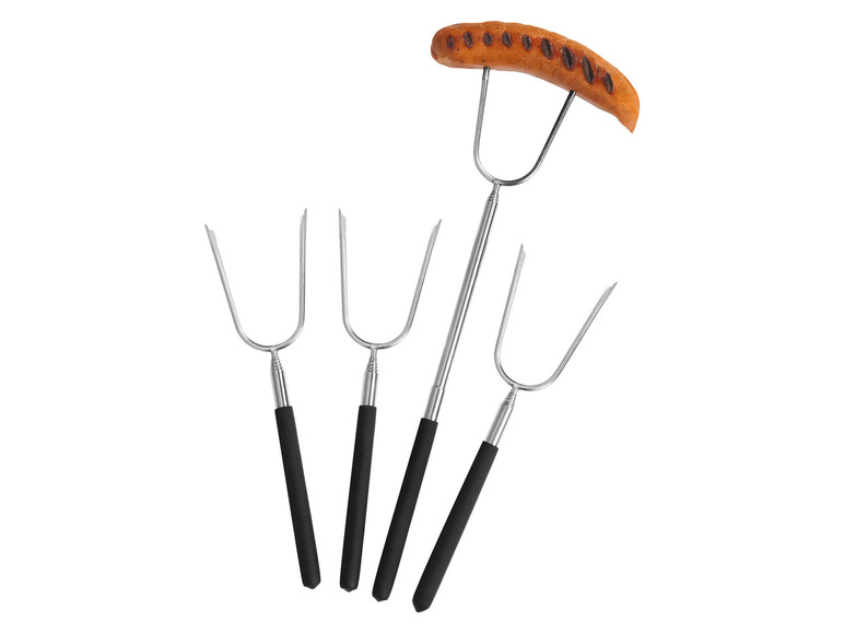 GRILLMEISTER Set, inkl. Teleskop-Grillspieße, 4er Tasche