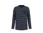 Dunkelblaues gestreiftes Langarm-T-Shirt mit Brusttasche