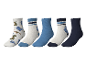 LUPILU® Kleinkinder Vollfrottee-Socken mit Dinosauriermotiven in Blautönen.