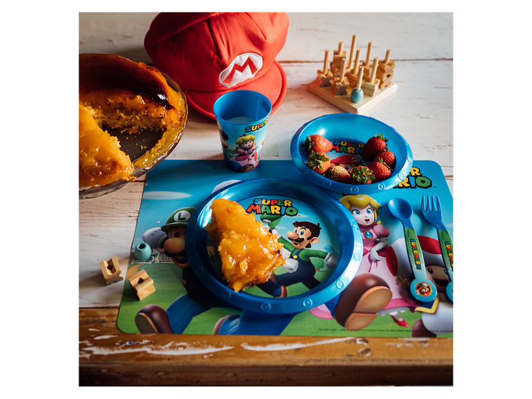 Gehe zu Vollbildansicht: Nintendo Super Mario Trinkflasche, Sandwichbox, Geschirr-Set - Bild 2