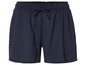 Dunkelblaue Shorts mit elastischem Bund und Kordelzug.