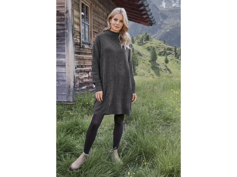Gehe zu Vollbildansicht: esmara Damen Pulloverkleid, Grobstrick im Oversize-Look - Bild 8