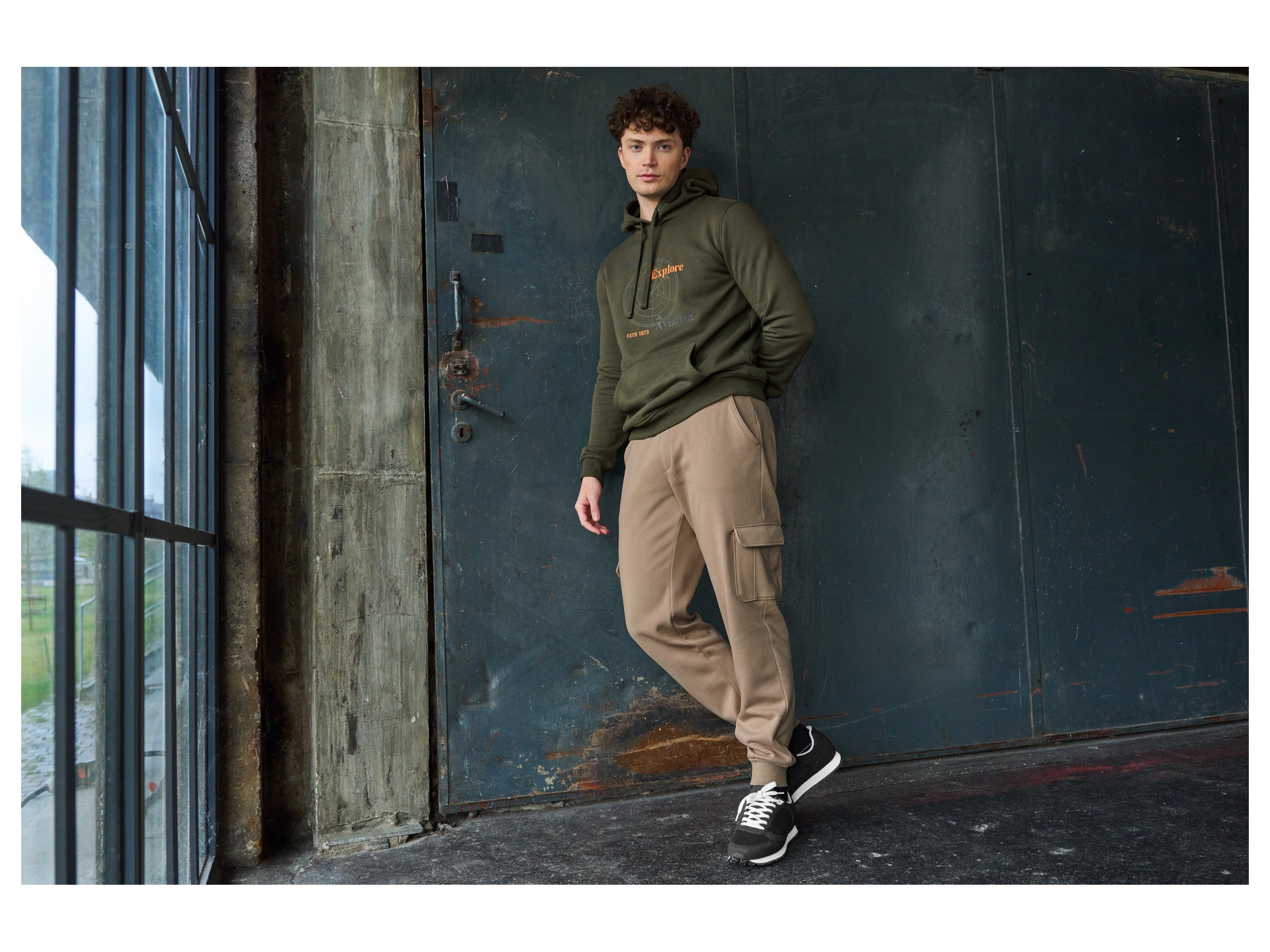 Thumbnail - esmara Men Herren Sweatpullover (Khaki, L (52/54))