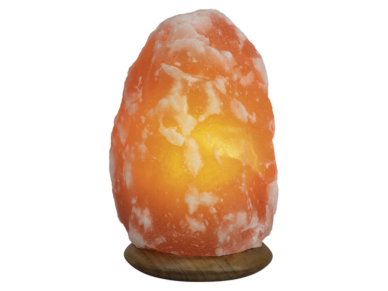 Gehe zu Vollbildansicht: LIVARNO home Beleuchteter Salzkristall, mit Holzsockel, 16 cm - Bild 2