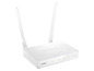 Weißer D-Link WLAN-Router mit zwei Antennen.