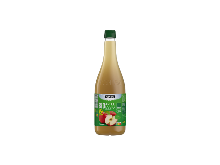 Bio Apfelessig, 750 ml, naturtrüb, vegan.