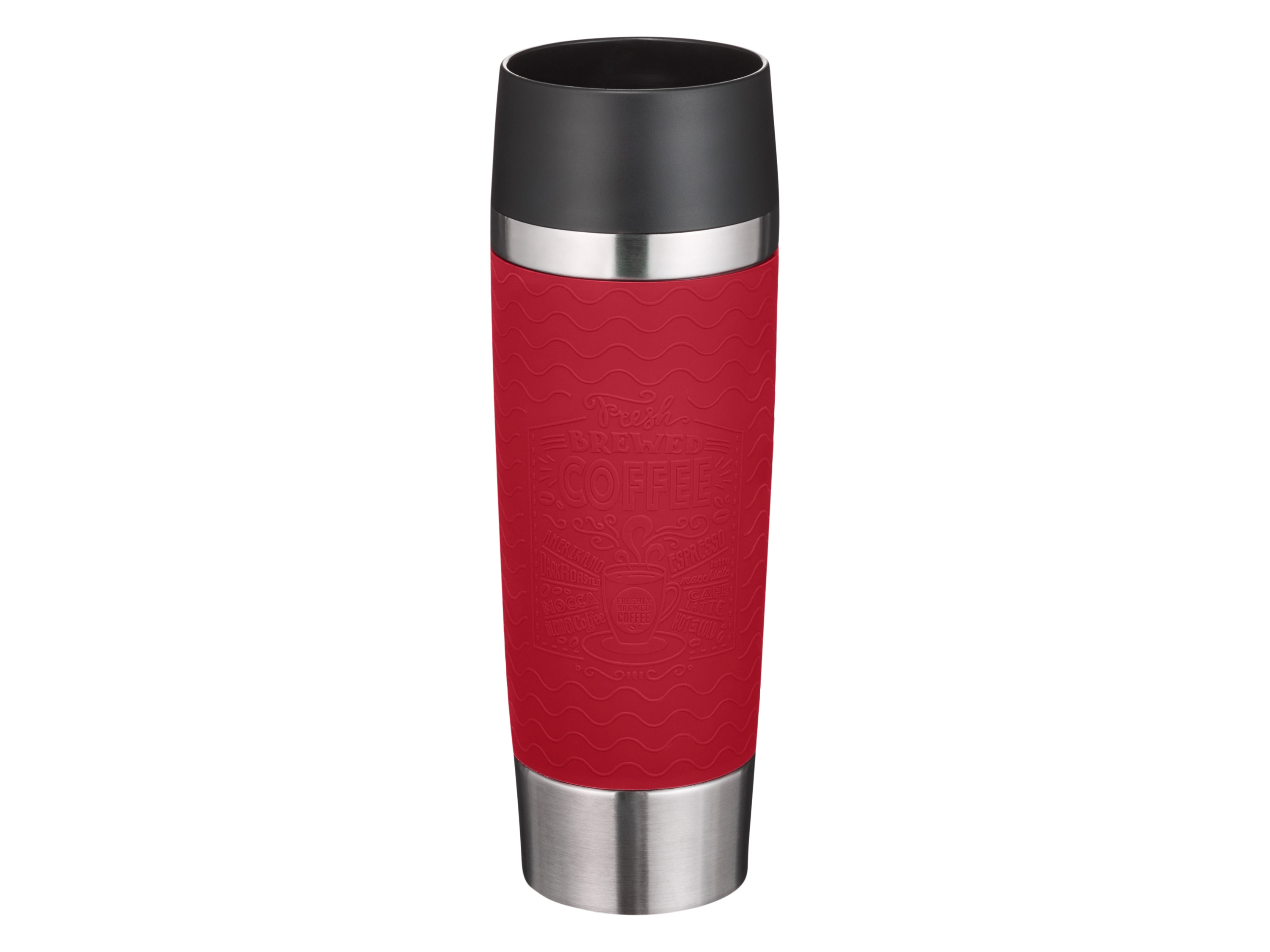 emsa Travel Mug Essential (Rot)““ | Scheuermittel, Lösungsmittel oder Bleichmittel zur Reinigung verwenden““
