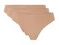 Dreierpack beigefarbener Damen-Slips