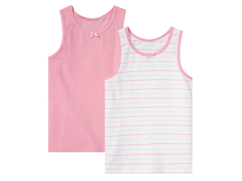 Gehe zu Vollbildansicht: lupilu® Kleinkinder Mädchen Unterhemden, 2 Stück, mit Rundhalsausschnitt - Bild 2