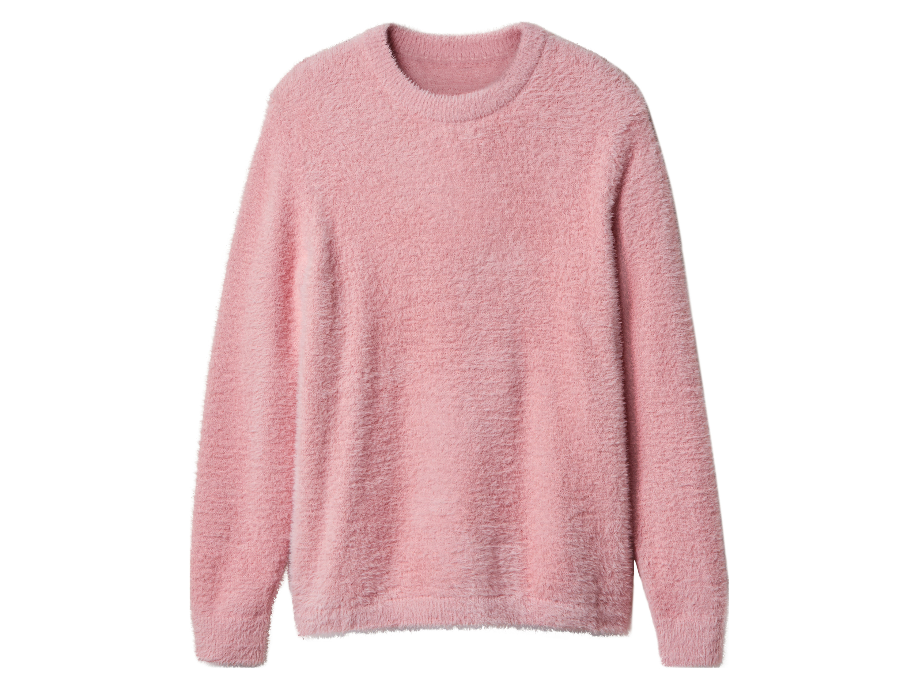 ESMARA® Damen Pullover Feather yarn (Pink, L(44/46))