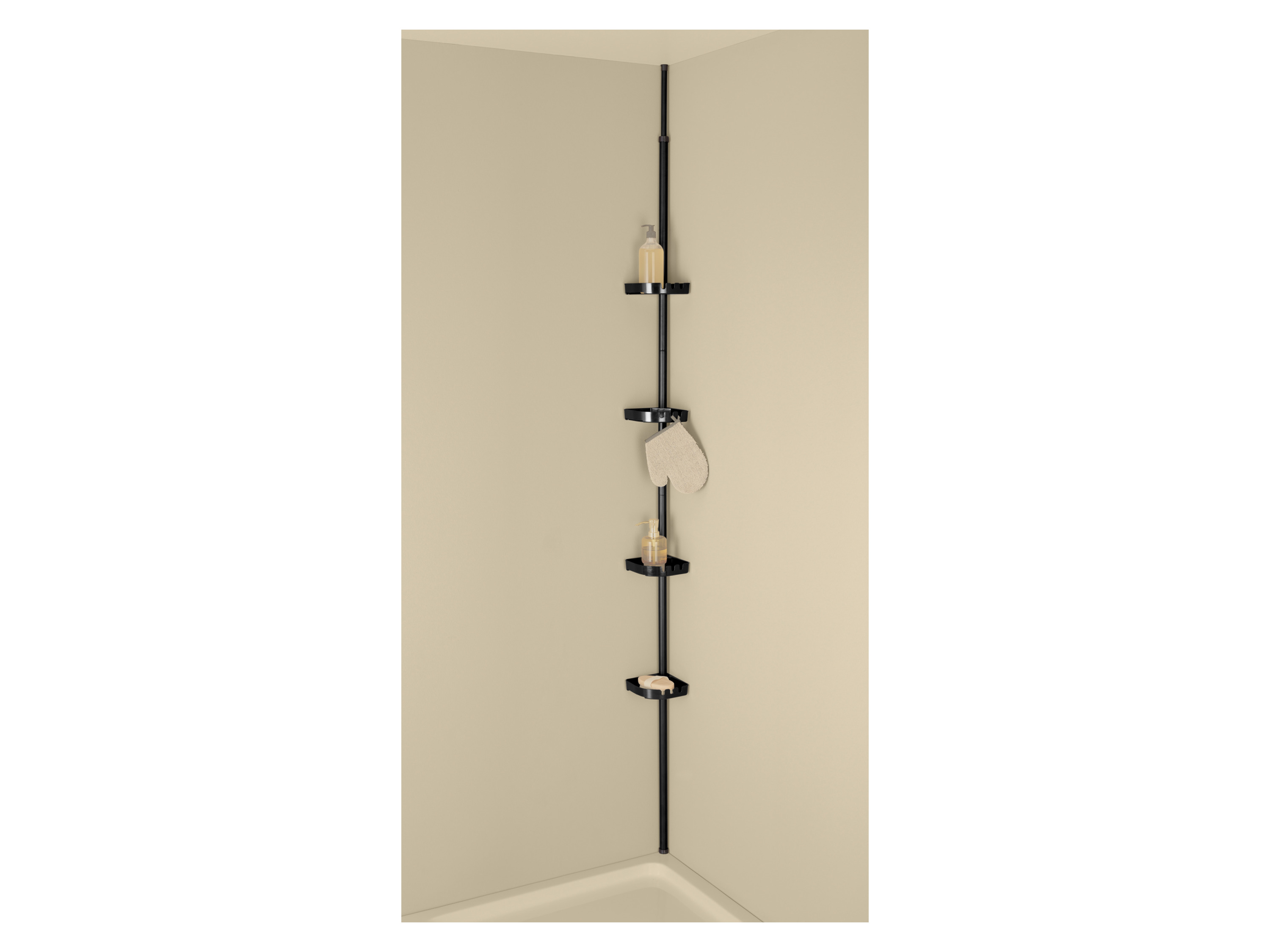 Thumbnail - LIVARNO® XXL Teleskop Duscheckregal 125-300cm (Schwarz)