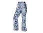 Skihose mit abstraktem blau-lila Muster.