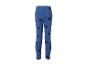Blaue Kinderleggings mit schwarzen Herzen.