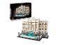 Ein Lego Architecture Trevi-Brunnen-Set, mit der Box und dem gebauten Modell.