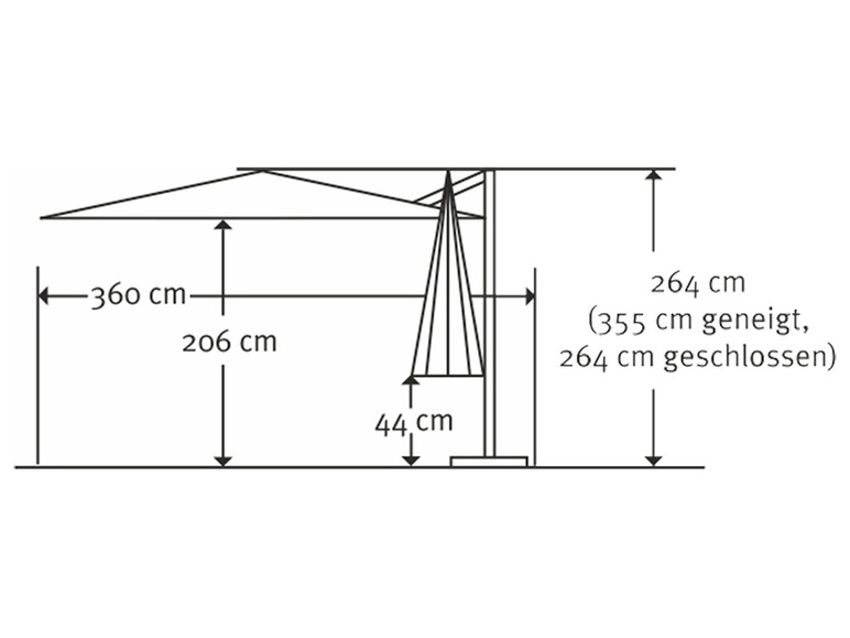 Schneider »Rhodos Twist Woody«, 300 x mit Kurbel integrierter 300 cm