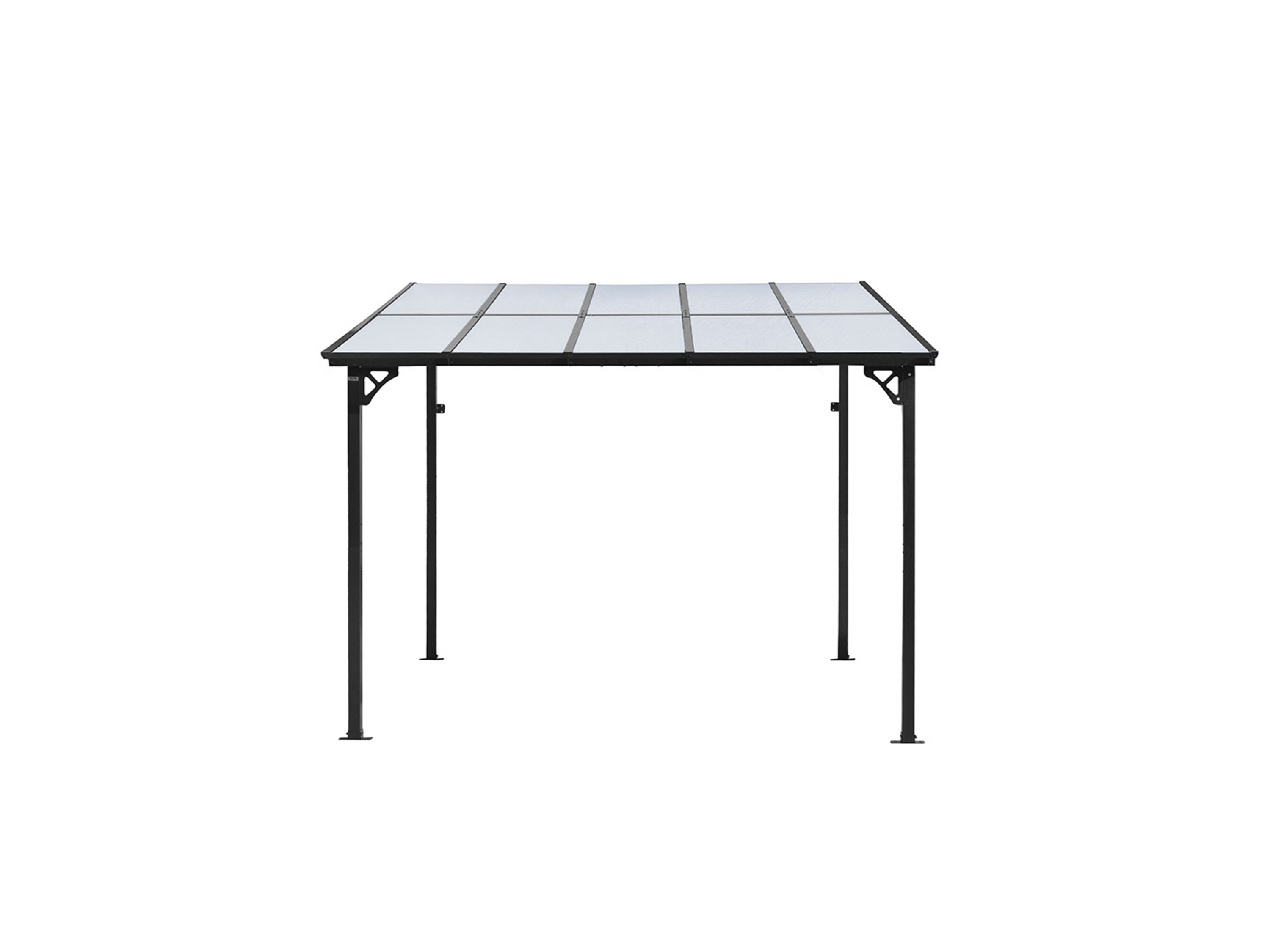 HOME DELUXE Terrassendach aus Aluminium ECO - Größenauswahl, BxT: 300x300 cm, Bedachung Hohlkammerstegplatten, Aluminiumgestell, einfache Montage, Terrassendach – Bild 3 von 4