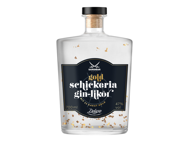Gehe zu Vollbildansicht: SANSIBAR Schickeria Gin-Likör mit Gold 47% Vol - Bild 1