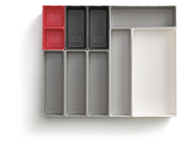 Gehe zu Vollbildansicht: Joseph Joseph Duo Blox™ 10-teiliges Schubladen-Besteckeinsatz Set - Grau/Rot - Bild 12