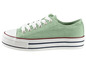 Grüne Canvas-Sneaker mit Plateau.