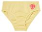 Gelbe Mädchenunterwäsche mit Erdbeermotiv.