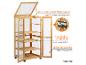 DOBAR Großer Anzuchtschrank Dome aus Holz mit 3 Einlegeböden und Polycarbonat-Platten.