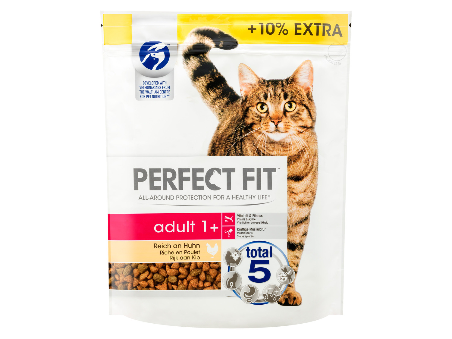 PERFECT FIT Cat Dry Adult 1+ Reich an Huhn +10 % gratis 5 x 825 g ZN8248