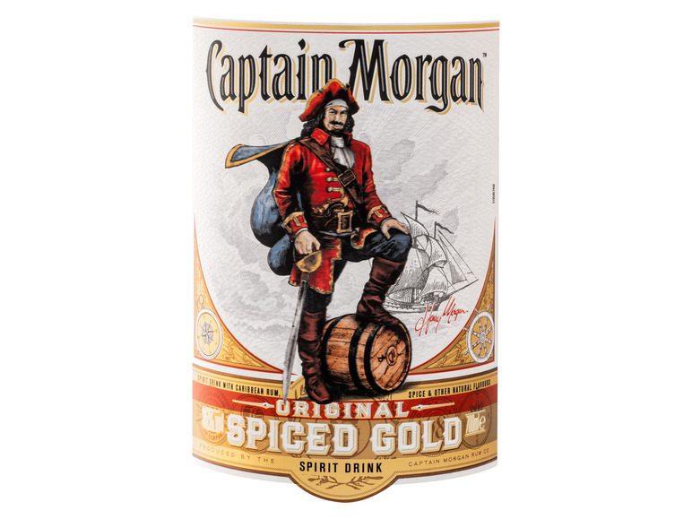Gehe zu Vollbildansicht: Captain Morgan Spiced Gold (Rum-Basis) 35% Vol - Bild 2