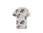 Weißes T-Shirt mit Cartoon-Hunden und farbigen Schildern