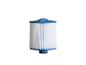 Weiß-blaue HOME DELUXE Poolfilter-Kartusche Marble Deluxe.