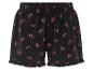 Schwarze Shorts mit rosa Kronenmuster.