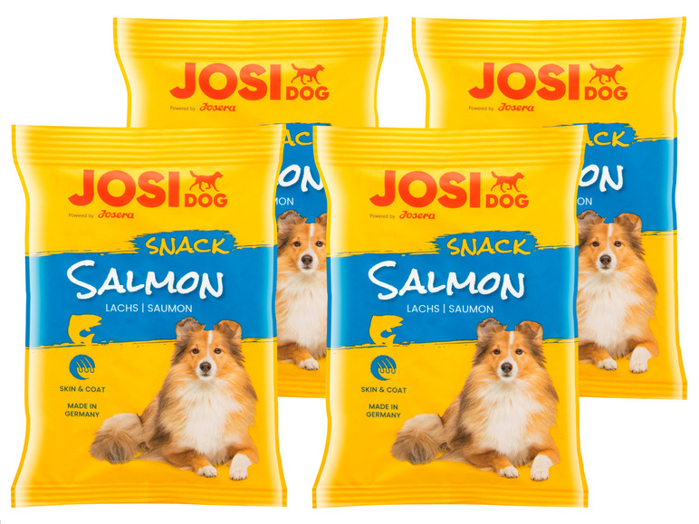 Gehe zu Vollbildansicht: JosiDog Hundesnack Salmon, 4 x 90 g - Bild 1