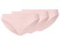 Drei rosa Damen-Slips mit gerippter Textur