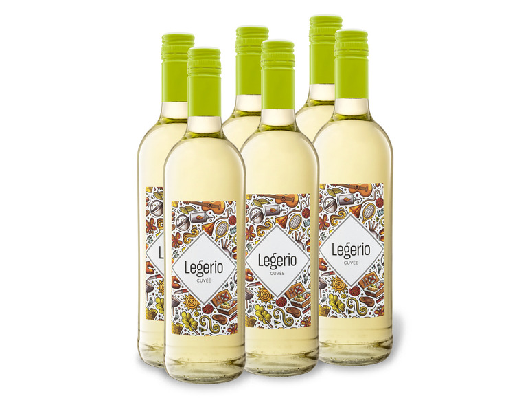 Gehe zu Vollbildansicht: 6 x 0,75-l-Flasche Weinpaket Legerio Cuvée Niederösterreich trocken, Weißwein - Bild 1