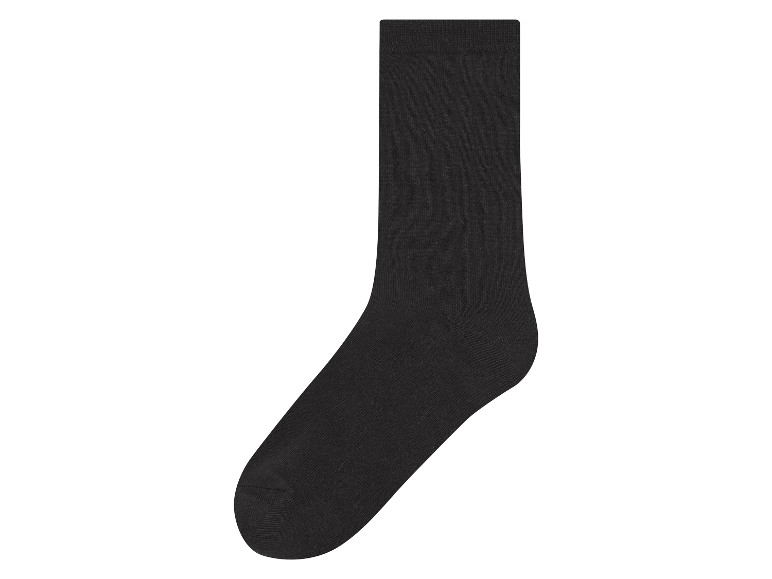 Schwarze Baumwollsocke.