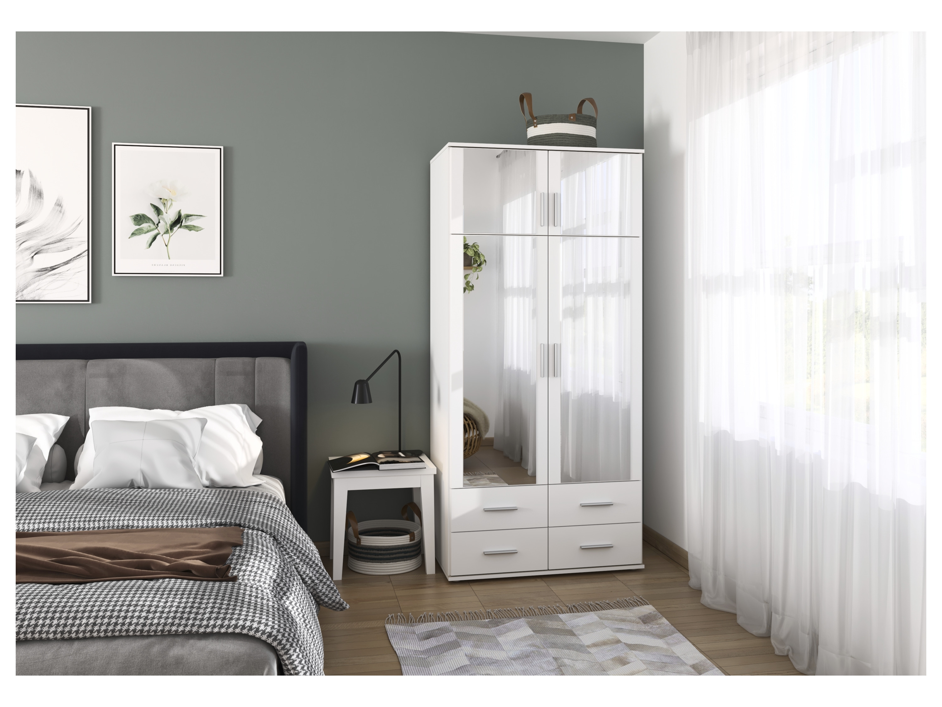 RAUCH BLUE Drehtürenschrank Kemi (mit Spiegel 4-trg.) – Bild 2 von 4