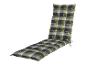 Grün-grau kariertes Liegestuhlkissen
