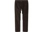 Dunkelbraune Cordhose mit elastischem Bund und Knopfverschluss.