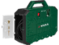 Grüner Kompressor mit Zubehör und der Aufschrift PMK 1100 A1 und 94 dB.