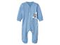 Blauer Baby-Strampler mit Bären- und Fuchsdruck