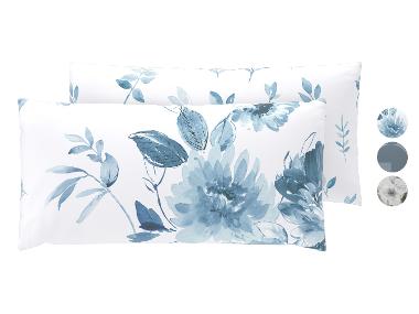 LIVARNO® Edel-Renforcé-Kissenbezüge, 2 Stück, 40 x 80 cm