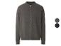 Herren-Strickjacke mit Reißverschluss in Grau und Dunkelblau